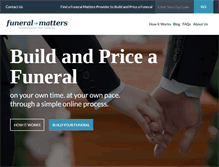 Tablet Screenshot of funeralmatters.com